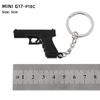 Pingente Mini 1911 Liga GLOCK Modelo P92 G17 Chaveiro Revólver Sand Eagle 5cm