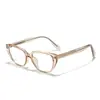 Armazones de Gafas Lisos de Moda Personalizados Anti Luz Azul para Hombres y Mujeres Pin de Gorra 87005 Armazones de Gafas de Prescripción Retro Ojo de Gato