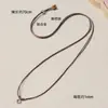 Cordón fino tejido a mano para colgante, cordón de cuero encerado, cordón de collar tejido a mano, hilo para colgante para thangka, amuleto budista y colgante de jade
