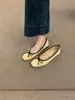 Primer Encuentro Temporada Viento de Tarde Punta Cuadrada Corte Bajo Moño de Terciopelo Planos Mary Janes Zapatos Individuales Mujer 2026 Nuevo Slip-on