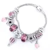 Nuevo charm de moda púrpura Pulsera Panjia femenina globo aerostático pentagrama púrpura misterioso pulsera de joyería en vivo