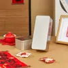 Caja Rectangular de Hierro para Pasteles de Piña, Caja de Dulces, Caja de Hierro de Alta Gama Escarchada de Grado Alimenticio con Esponja, Personalizable
