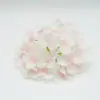 Cabeza de hortensia de simulación flor de boda decoración de auditorio material de utilería para arreglo floral de guía de carretera flor artificial de techo en stock al por mayor
