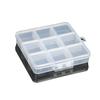 Ranura Fija para Tarjetas de PP Caja de Almacenamiento de Plástico Transparente de 9 Compartimentos para Joyería Caja para Aparejos de Pesca Cajas de Embalaje para Separación de Cuentas de Arroz