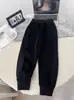 Calça atlética longa de moletom para crianças, primavera e outono, corte solto, unissex, para crianças mais velhas, estilo jogger casual, frete direto disponível, 2841