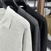 Suéter de algodón puro con cuello de gaviota para hombre, estilo nuevo de primavera y otoño, estilo "old money", tejido de punto de alta gama para hombre, venta al por mayor de comercio exterior