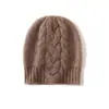 Gorro de Punto Grueso Cálido de Moda Casual para Mujer, Color Sólido, Tejido de Cable, Nuevo Estilo Otoño/Invierno 2026, Cachemira de Alta Gama