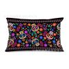 Almohada de Cintura Nueva de Halloween Estampado de Calavera y Fantasma Material de Lino Funda Decorativa para Almohada de Sofá de Halloween
