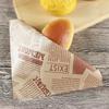Bolsa de papel kraft a prueba de aceite para alimentos al por mayor, bolsa triangular para sándwich, donut, pan, pastel raspado a mano, bolsa triangular abierta