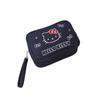 Bolsa de Maquillaje Hello Kitty Estilo Vaquero Original Autorizada por Sanrio Gran Capacidad de Almacenamiento Bolso de Mano Portátil para Salidas