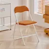 K USD H Taburete Simple Hogareño Plegable Silla con Respaldo Portátil Asiento para Computadora Silla de Oficina para Conferencias Silla Pequeña para Comer Silla para Dormitorio