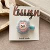Pinza para el pelo de fieltro de lana de conejo y oso de dibujos animados lindos coreanos, accesorios para el pelo de fruta dulce para flequillo de niñas
