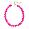 Collar de Resina Colorido con Cuentas Más Vendido Transfronterizo de Amazon, Estilo Bohemio de Moda, Cadena de Clavícula Versátil de Lujo Ligero para Mujer