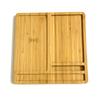 Tabla de cortar de bambú personalizada Tabla de frutas multifuncional Accesorios Adornos de madera Esterilla de bambú Tabla de cortar Base de doble cara DIY