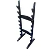 Soporte de cuchillos de madera negro de 8 capas, soporte para espadas, soporte vertical para armas, soporte para espadas de exhibición, tienda, exhibición, colección, casa de pueblo, soporte para cuchillos
