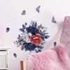 Adhesivos de pared de flores y mariposas transfronterizos Dormitorio Sala de estar Habitación Pintura decorativa Embellecimiento Adhesivos autoadhesivos AliExpress Cabello