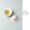 La taza maestra de cerámica de peonía pintada a mano de Miyan es creativa y hermosa, una taza de té personal para mujeres, un juego de té de una sola pieza