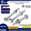 Aço Inoxidável 304 Sextavado Externo Parafuso de Montagem de Parede Acessórios Parafusos Arruela Lisa Parafuso Camadas M3-M16