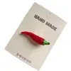 Pinzas para el cabello de verduras artificiales, pinzas para el cabello de chile y berenjena, pinzas laterales, accesorios para el cabello creativos para niñas, pinzas originales para el flequillo, adornos para el cabello