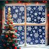 Pegatinas Navideñas de Amazon Copo de Nieve Blanco Pegatinas Electrostáticas Escena de Ventana de Centro Comercial Atmósfera de Diseño Pegatinas de Copos de Nieve