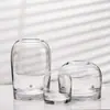 Jarrón minimalista de estilo europeo, recipiente creativo de vidrio estilo INS para sala de estar y mesa de comedor, jarrón de boca pequeña para arreglos florales en casa, artesanía decorativa