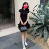 Vestido Feminino Manga Curta Gola Polo Preto Verão Novo Estilo Coreano Estilo Preppy Slim Simples Slim Saia Bolo