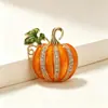 Acessórios de moda europeus e americanos: Broche de abóbora com strass para Halloween, broche decorativo de esmalte para cardigã, transfronteiriço
