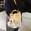 Estilo Coreano Simples Couro com Cera de Abelha Moda Versátil Bolsa para Trabalho e Comutação Feminina Nova Primavera e Verão 2025 Bolsa Tiracolo de Alta Qualidade