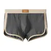 Ropa interior para hombre Huajielong Textura Hielo Seda Color Sólido Venta al por mayor Cintura Media Tallas Grandes para Hombre Transpirable Calzoncillos tipo bóxer para Hombre Puede Enviar en Nombre de Otros