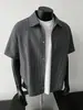 Camisa de Manga Corta a Cuadros Estilo Retro Americano para Hombre y Mujer, Camisa Casual Holgada de Verano, Camiseta Estilo Juvenil