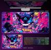 Mousepad extra grande para escritório com teclas de atalho, teclado de computador, jogos e bordas grossas.