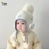 Gorro de Bebé Otoño e Invierno para Bebé Niño Gorro Engrosado Cálido con Protección para las Orejas Gorro de Lana Tejido para Salidas de Invierno de Bebé Niña