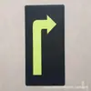 Señales luminosas para inodoro pegatinas de suelo salida de emergencia escalón deslizante estrecho resistentes al agua resistentes al desgaste pegatinas de advertencia letrero