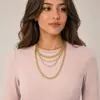 Collar multicapa de cadena de aleación de aluminio para mujer, joyería transfronteriza europea y americana, estilo punk, estilo retro exagerado, estilo hip hop