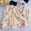 Fábrica de Origem 2025 Novo Pijama Doce de Verão Algodão Nuvem Estampado Desenho Animado Roupas de Casa Conjunto de Duas Peças