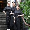 Ropa de trabajo de camarero de restaurante chino de manga corta para mujer, transpirable, de verano, para catering, restaurante, restaurante, estofado, fina