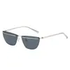 2026 Moda Europea y Americana Estilo Ins Influencer Celebridad Gafas de Sol Metálicas Sin Marco Tendencia Personalidad Gafas de Sol para Mujer