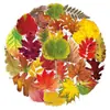 50 Piezas de Pegatinas Transparentes de Pétalos de Hojas Caídas, Hojas Secas Realistas Estilo Ins de Otoño, Decoración Impermeable para Diario, Pegatinas para Tazas de Agua y Auriculares