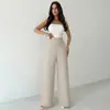 Bai Fen Zhi YiTEMU Transfronteiriço 2026 Novo Estilo Suave e Elegante Cor Sólida Plissado Fivela de Metal Calça Wide-Leg para Mulheres