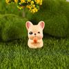 Adornos de micropaisaje Bulldog DIY decoración carnosa pequeño perro amarillo adornos de animales bonsái creativos adornos pequeños de resina
