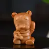 Souvenir de Navidad Talla en Madera de Ciprés Llavero Colgante Navideño Productos de Madera del Zodiaco de Dibujos Animados Dragón, Serpiente y Año del Caballo