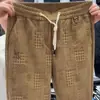 Pantalones Casuales de Marca de Moda para Hombre 2026 Nueva Moda de Primavera Jacquard Europeo Corte Delgado Celebridad de Internet Elásticos Pantalones Harem