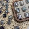 Caja Mágica Ovalada de Concha Negra Natural con Zorro Incrustado Pulsera Accesorios DIY Agujero Pasante Accesorios Semi-terminados Joyería al por Mayor
