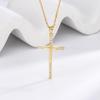 Pingente Cruz de Ouro Micro-inlay Non-fading Colar Presente de Natal Comércio Exterior Cross-border E-Commerce Factory