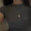 Colgante de Perla de Agua Dulce Natural, Nuevo Estilo Chino Patrón de Nube Propicia, Colgante de Calabaza Roja de Año Nuevo, Venta al por Mayor de Collares de Perlas