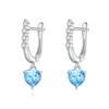 Nuevo Estilo Color Natural Tesoro Amor Cristal Hebilla de Oreja Pendientes de Plata Esterlina S925 Estilo Japonés y Coreano Niche Accesorios de Oreja de Lujo Ligero