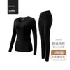 Ropa interior térmica personalizada para parejas, nueva, de algodón puro, gruesa, para otoño, para hombre y mujer, conjunto básico antibacteriano de algodón puro para invierno.