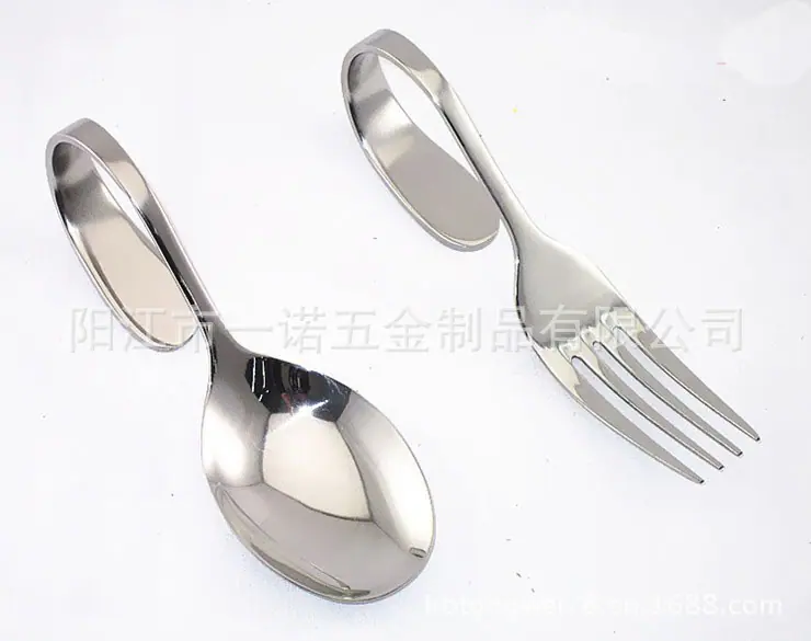 P-040FAA不锈钢异形勺,不锈钢勺,挂勾叉勺.叉长13.