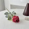 Rosa de Borde Quemado Simulada Rosa Asada al Fuego Retro Decoración del Hogar Flor Flor Artificial Flor Falsa Ramo de Mano Accesorios para Fotos