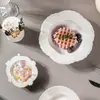 Barroco Francés Vintage Estampado Estilo Corte Plato de Cena Cerámica Estilo Europeo Vajilla Plato de Cena Occidental Plato Hondo Set de Cuencos Venta al por Mayor